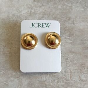 J.Crew Gold Button Earrings